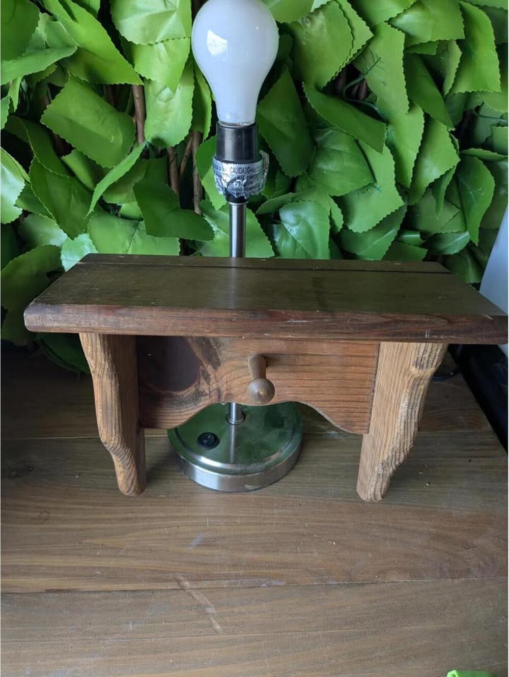 Vintage wooden shelf with hanging knob